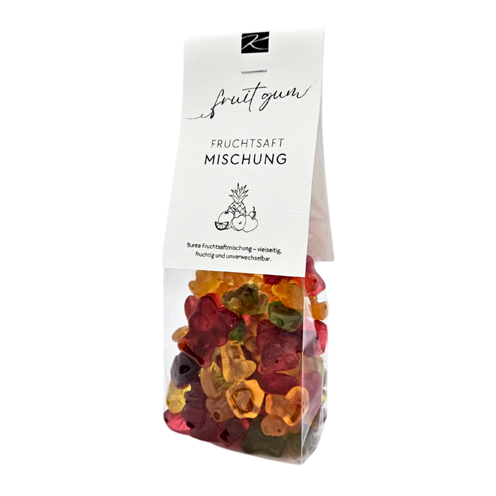 Fruchtsaft Mischung Gummibonbon 200 g glutenfrei von Genusswelten Kasberger