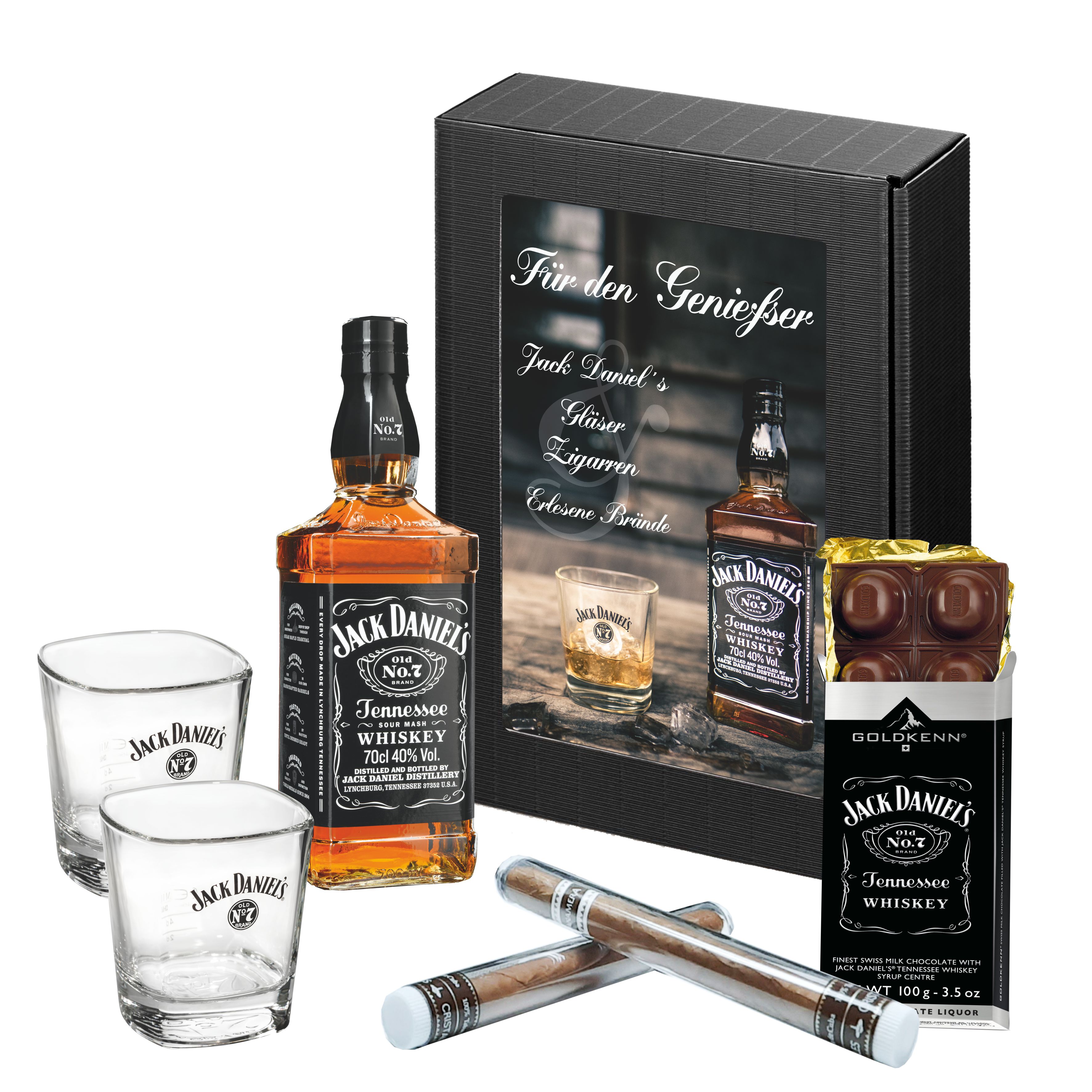 Whiskey Geschenkpaket „Für den Genießer“ für Herren - Jack Daniels Whiskey