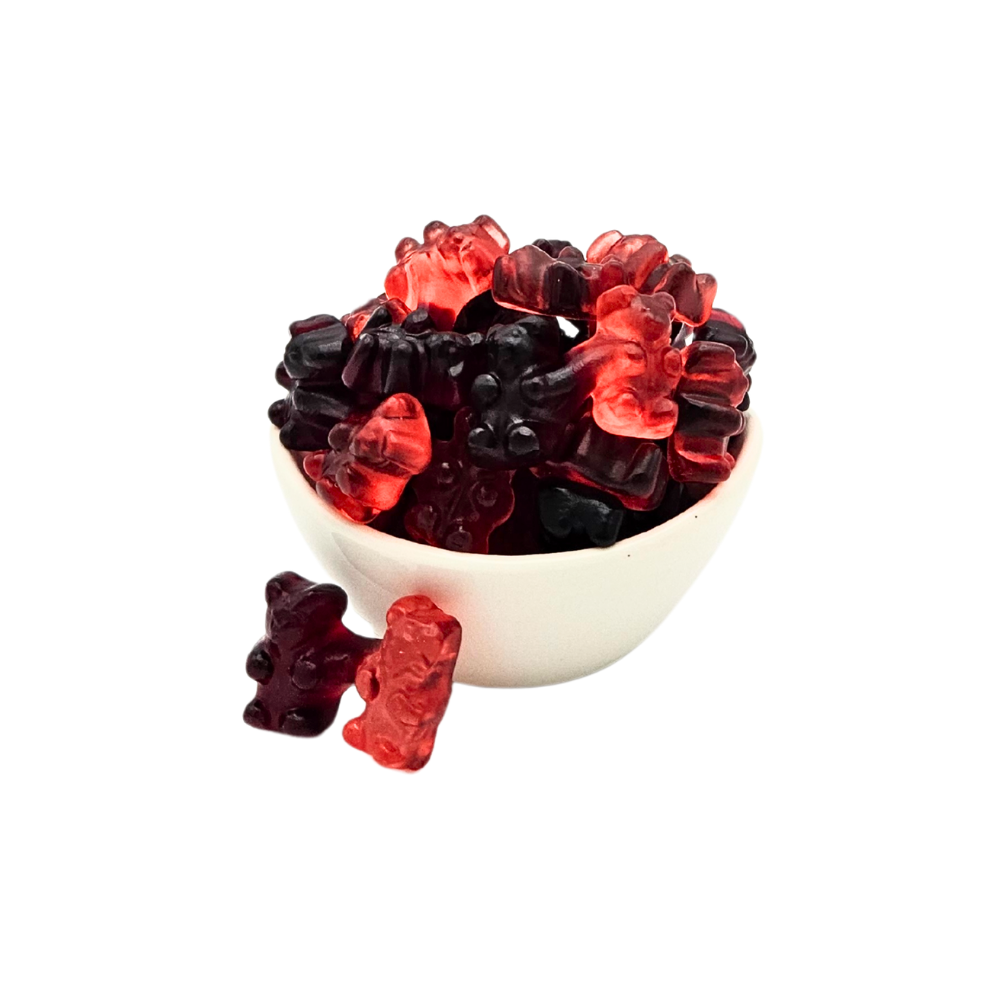 Fruchtsaft Holunder-Cranberry Bären Gummibonbon 200 g glutenfrei von Genusswelten Kasberger