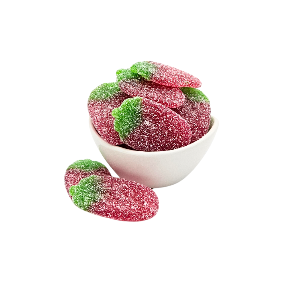 Saure Stärke Erdbeeren Gummibonbon 200 g glutenfrei von Genusswelten Kasberger