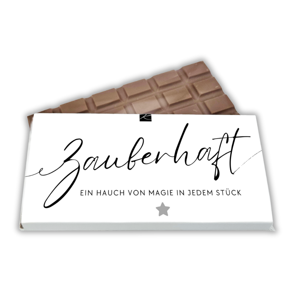 Vollmilch-Schokolade mit Motiv Zauberhaft von Genusswelten Kasberger