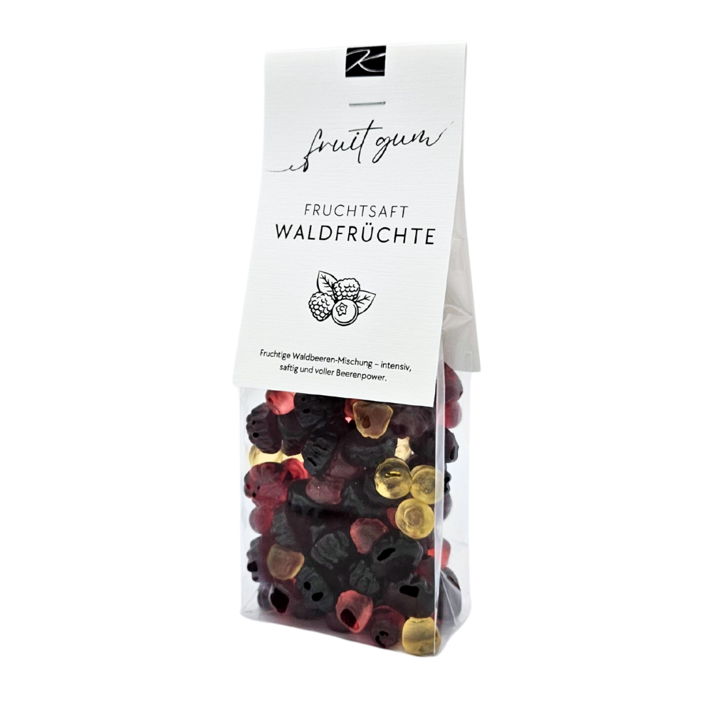 Fruchtsaft-Waldfrüchte Gummibonbon 200 g glutenfrei von Genusswelten Kasberger