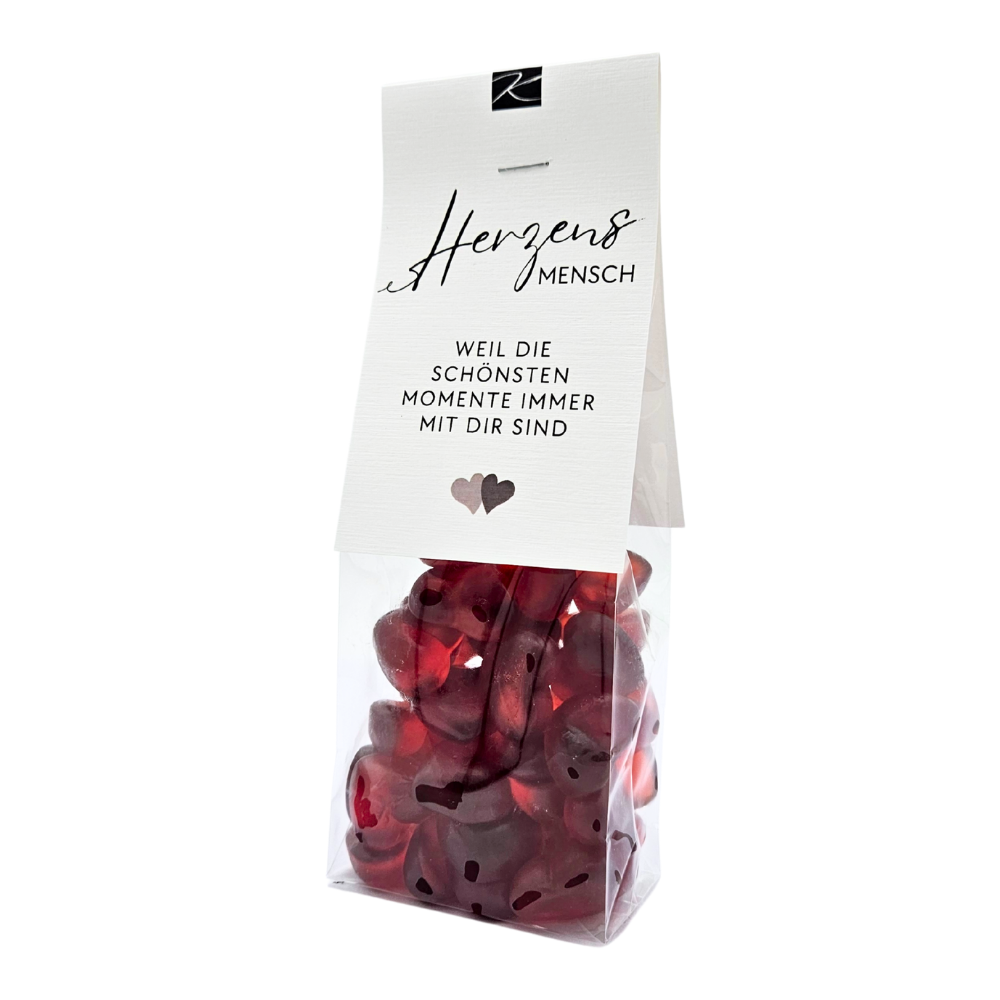 Fruchtsaft-Herzen Gummibonbon 200 g glutenfrei von Genusswelten Kasberger