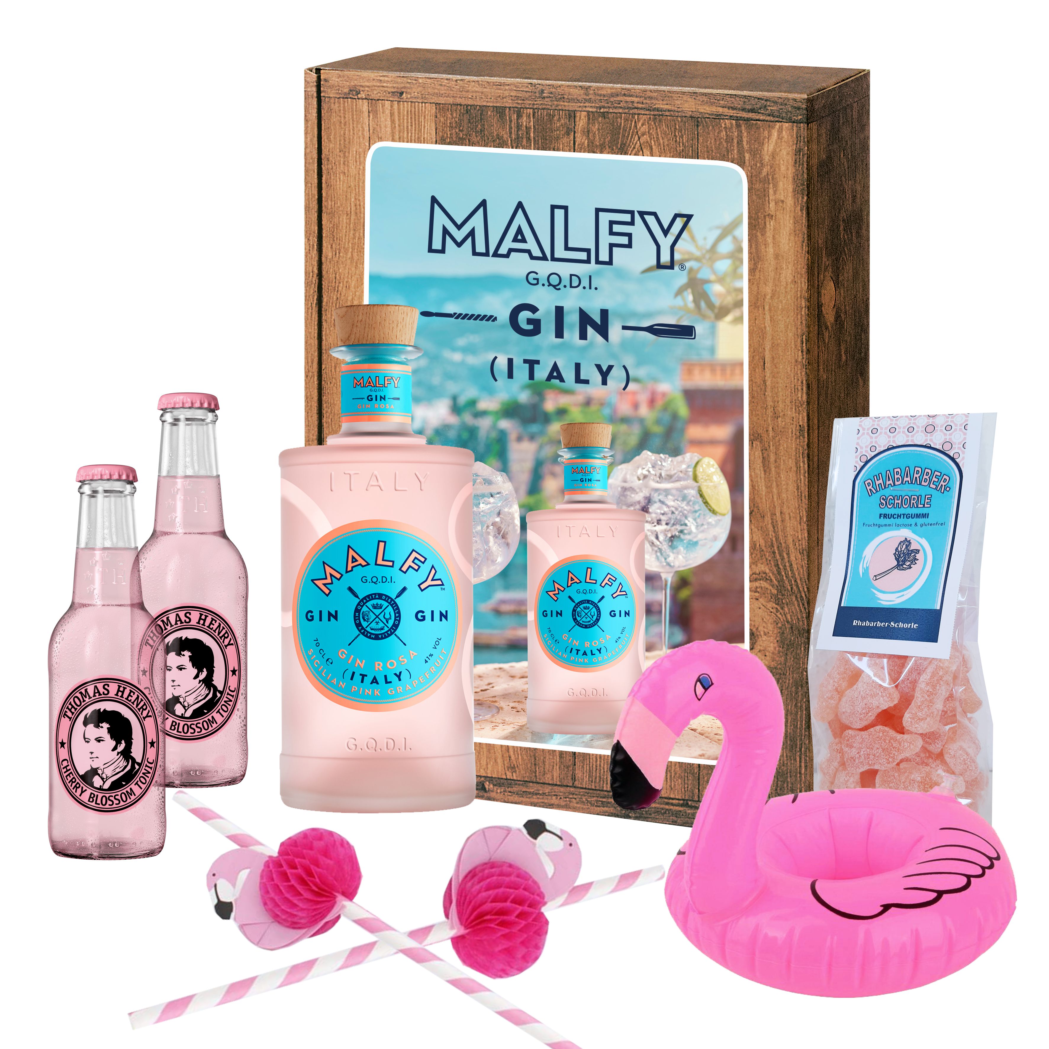 Malfy Gin Rosa Geschenkpaket | 10-teilig