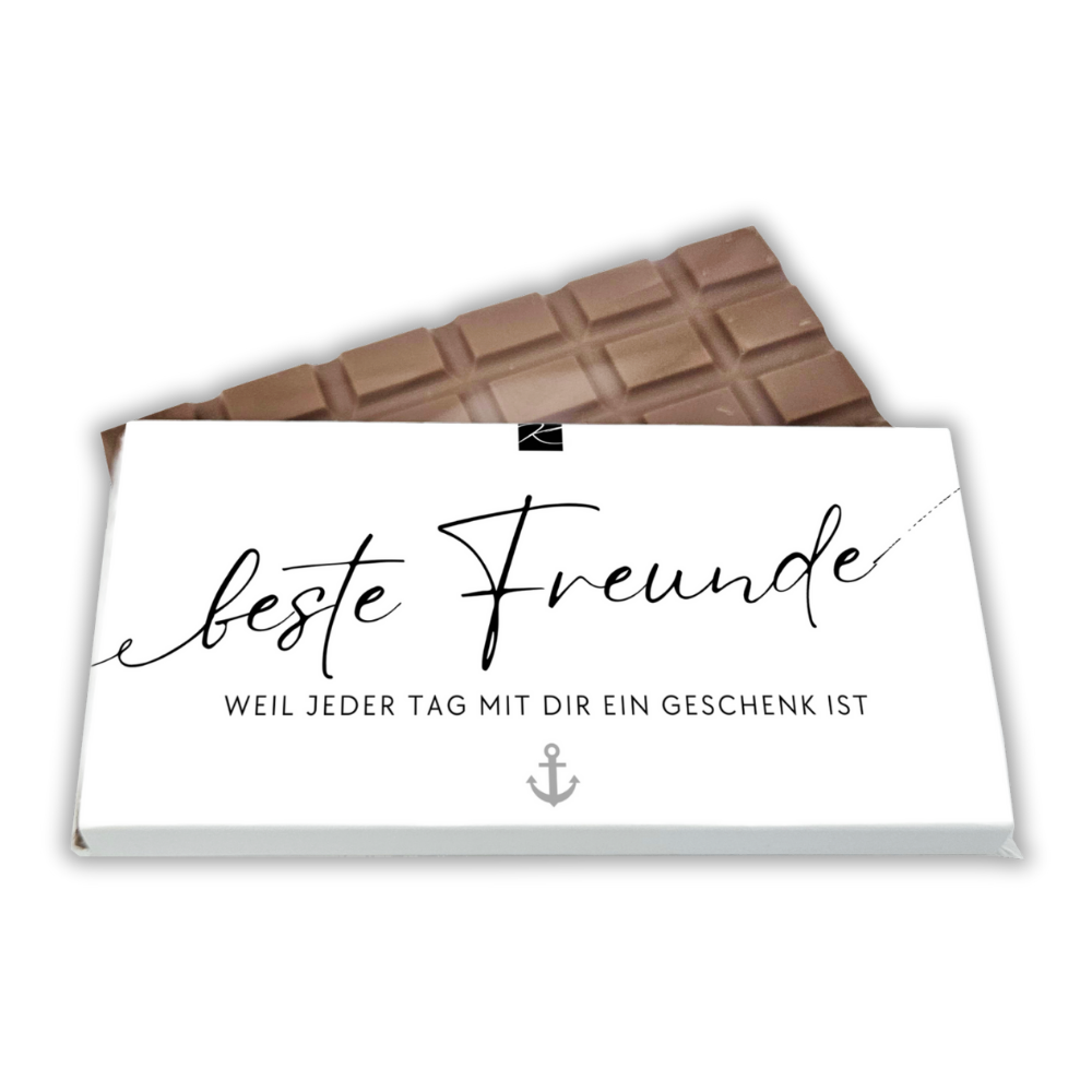 Vollmilch-Schokolade mit Motiv Beste Freunde von Genusswelten Kasberger