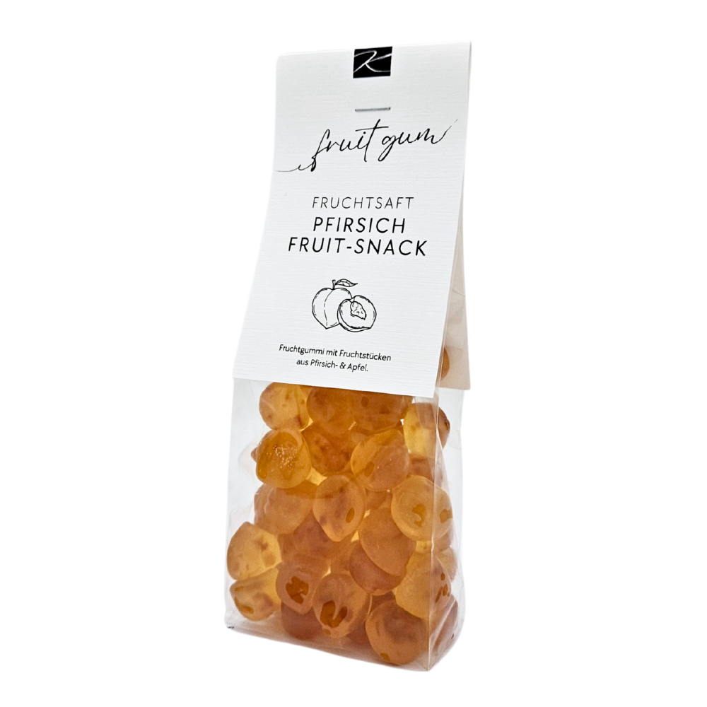 Pfirsich-Fruit Snack Gummibonbon 200 g glutenfrei von Genusswelten Kasberger