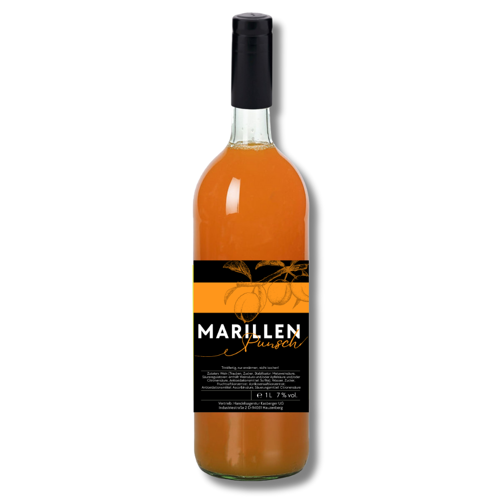 Marillen-Punsch 1 Liter (7 % vol.) – fruchtig-würziger Winterpunsch mit feinem Marillenaroma – von Genusswelten Kasberger