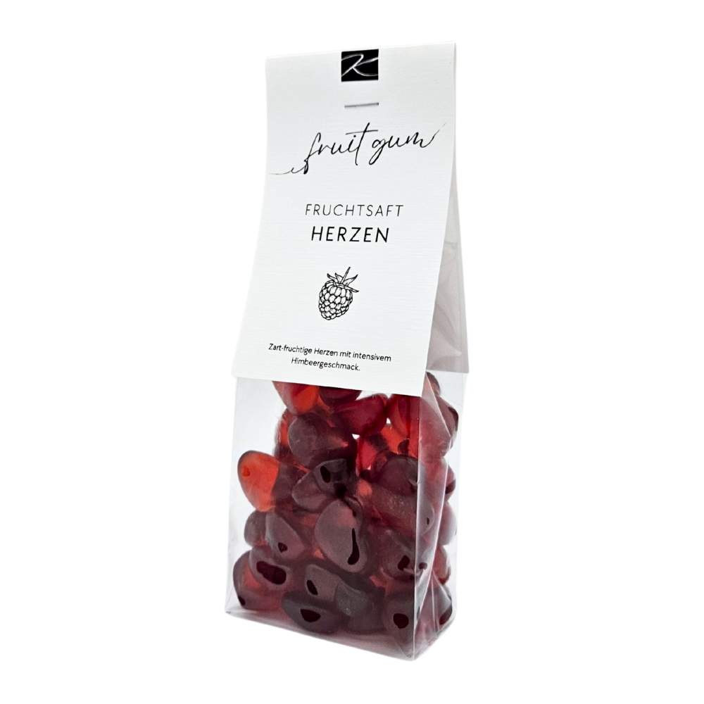 Fruchtsaft-Herzen Gummibonbon 200 g glutenfrei von Genusswelten Kasberger